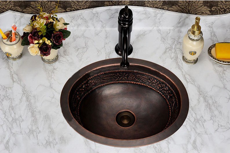 decorative bronze bathroom sink